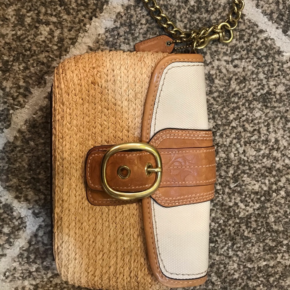 Coach Rattan clutch